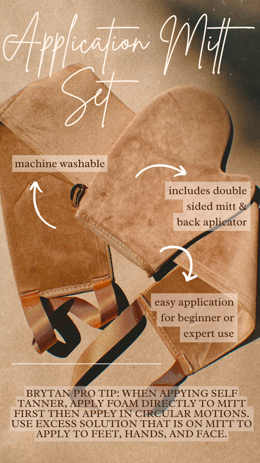 Application Mitt with Back Applicator